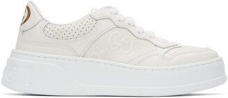 White GG Embossed Low Sneakers