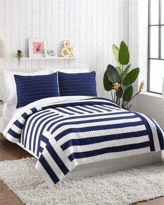 Block Stripe 3-Piece King Quilt Set