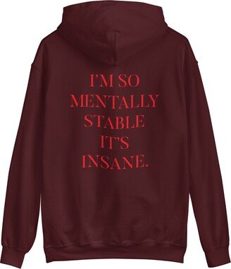 Nus Mentally Stable Hoodie- Red