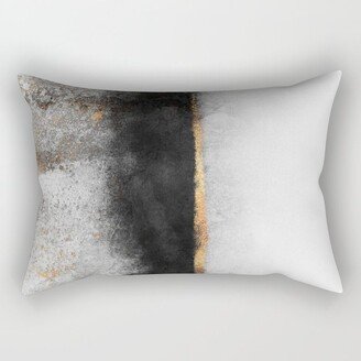 Soot And Gold Rectangular Pillow