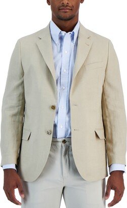 Men's Modern-Fit Solid Colored Linen Sport Coat