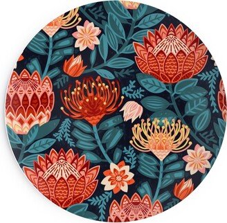 Salad Plates: Protea Chintz - Navy Salad Plate, Multicolor