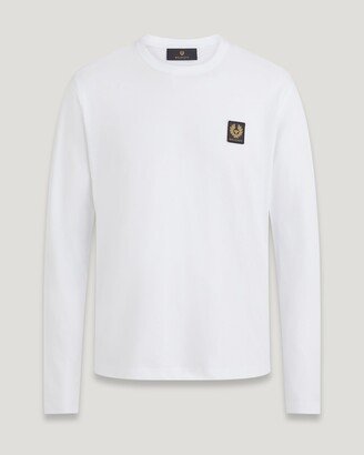 Cotton Jersey Long Sleeved T-Shirt In White