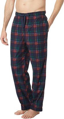 Sustainably Crafted Plaid Fleece Sleep Pants (Maritime Navy) Men's Pajama