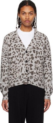 Gray & Brown Leopard Cardigan