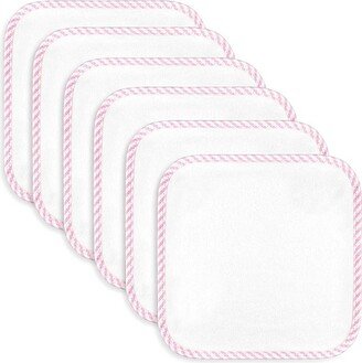 Baby Washcloths, Organic Rayon From Bamboo 6 Pack by Comfy Cubs (Pink)