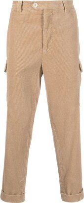 Cropped Corduroy Trousers-AE