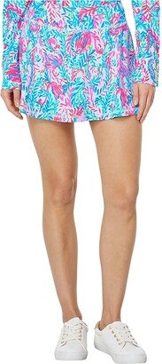 UPF 50+ Luxletic Meryl Nylon Aila Skort (Surf Blue Flim Flam) Women's Skort