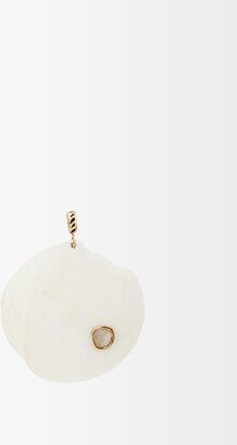 Polki-quartz, Shell & 18kt Gold Charm