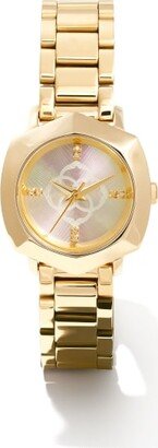 Dira Gold Tone Stainless Steel 28mm Watch in Light Iridescent Sunray