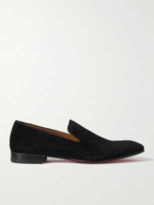 Grosgrain-Trimmed Velvet Loafers-AA