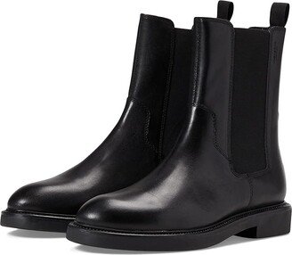 Alex W Leather Chelsea Bootie (Black) Women's Shoes