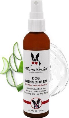 Dog Sunscreen & Leave In Conditioner by Warren London | Non Greasy Sun Protection with Soothing Aloe Vera | Made In Usa