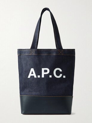 Axel Logo-Print Denim and Leather Tote Bag