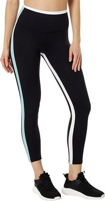 Sam High-Waist Rigor 7/8 (Black/Teal) Women's Clothing