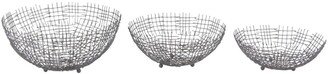 Studio 350 Metal Wire Bowl Set of 3, 14 inches, 15 inches, 18 inches wide