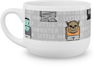 Mugs: Little Monster - Gray Latte Mug, White, 25Oz, Gray