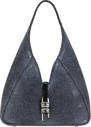 G-hobo Medium Bag In Black Washed Denim