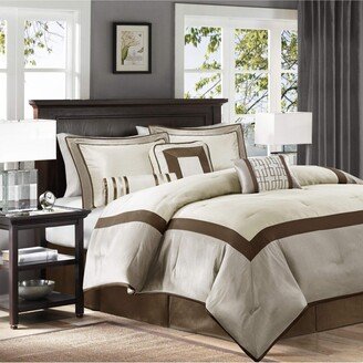 Gracie Mills Cozy Comforter Set - Queen - Taupe/Brown - Taupe/brown