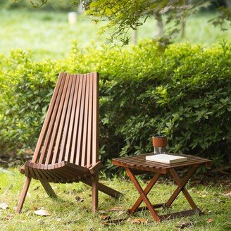 Outdoor wooden folding table