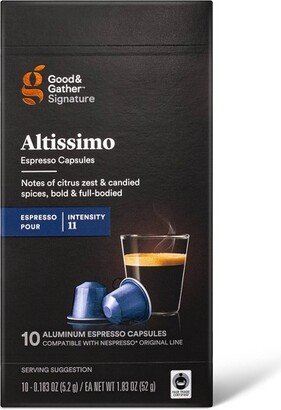 Signature Intenso Espresso Altissimo Pods Espresso Roast Coffee - 10ct - Good & Gather™