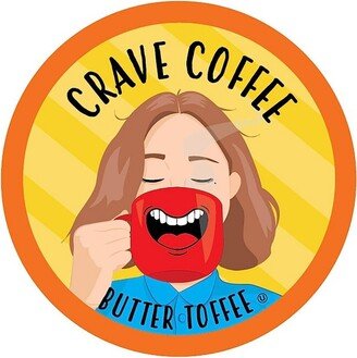 Crave Beverages Butter Toffee Flavored Coffee Pods,for Keurig Brewers, 40 Count