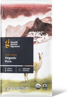 Signature Organic Peruvian Bagged Light Roast Ground Coffee - 12oz - Good & Gather™