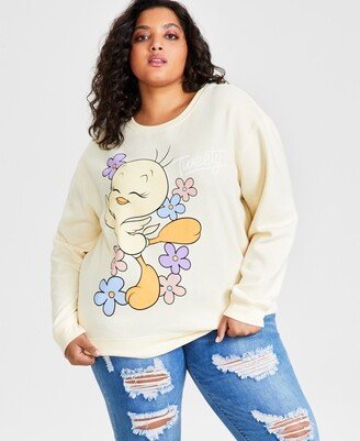 Love Tribe Trendy Plus Size Tweety Crewneck Sweatshirt