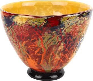 11 Mouth Blown Art Glass Centerpiece or Punch Bowl