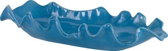 Ruffled Feathers Blue Bowl - 24W x 4H x 9.84D