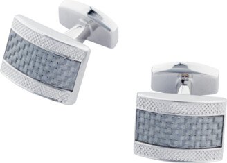 Men's Grey and Silver Cufflinks