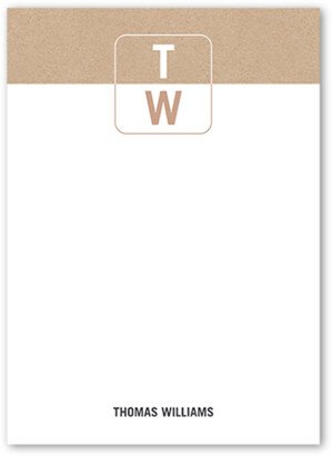 Thank You Cards: Modern Character Personal Stationery, Beige, 5X7, Standard Smooth Cardstock, Square