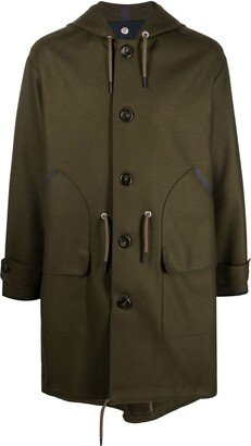 PT Torino Hooded Single-Breasted Coat