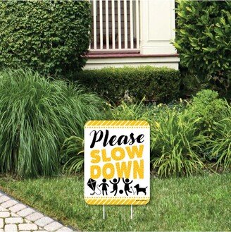 Big Dot Of Happiness Please Slow Down - Outdoor Lawn Sign - Kids at Play Neighborhood Yard Sign 1 Pc