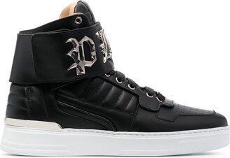 Logo-Plaque Hi-Top Sneakers