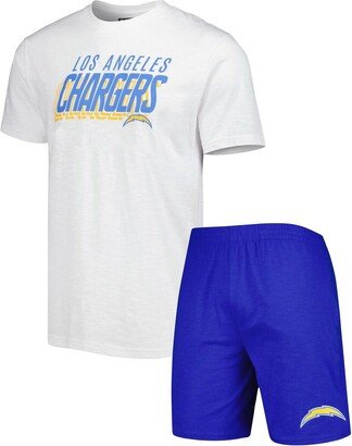 Men's Concepts Sport Royal, White Los Angeles Chargers Downfield T-shirt and Shorts Sleep Set - Royal, White