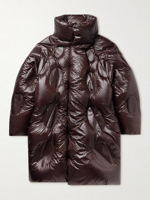 Dingyun Zhang Iaphia Oversized Quilted Glossed-Shell Hooded Down Coat