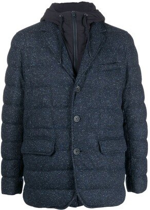 Quilted Button-Up Down Jacket