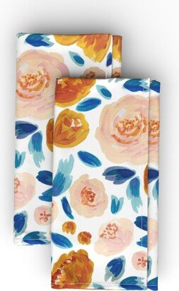 Cloth Napkins: Indy Blooms - Multi Cloth Napkin, Longleaf Sateen Grand, Multicolor