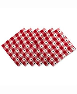 Star Check Napkin Set of 6