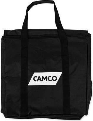 Camco 5.3 Gallon Outdoor Portable Toilet Polyester Zippered Storage Bag with 2 Carrying Handles and Waterproof Inner Lining, Black