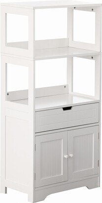 Tall Freestanding Wooden Storage Vanity