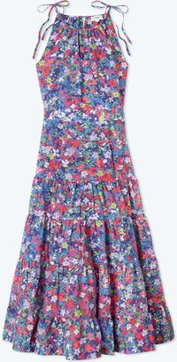 The High Neck Tiered Maxi Dress - Painted Meadows
