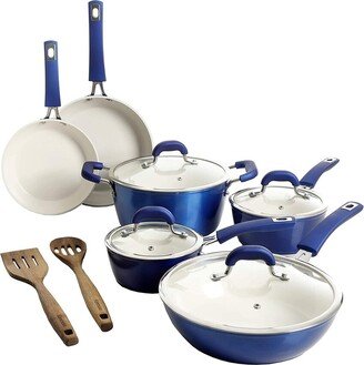 Arlington 12Pc Aluminum Ceramic Coated Nonstick Cookware Set