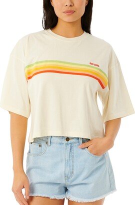Juniors' Eventide Heritage Cotton Cropped T-Shirt