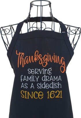 Funny Thanksgiving Apron Serving Family Drama Since 1621
