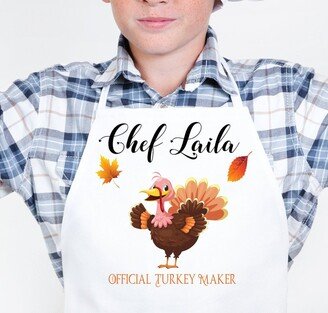 Personalized Thanksgiving Apron For Adult & Kids, Decoration, Custom Gifts, Fall Dinner Table Decor