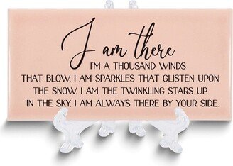 Curata I Am There...Bereavement Poem Pink Ceramic Tile with Stand