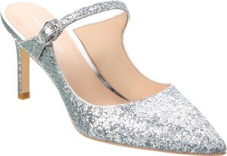 Crystal Buckle 75 Glitter Mule-AA