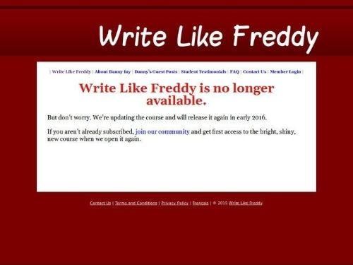 Writelikefreddy.com Promo Codes & Coupons